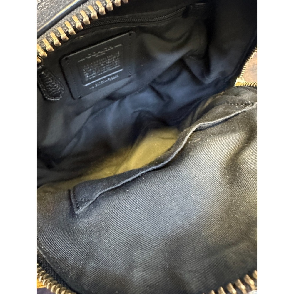 Coach Mini Charlie Backpack Black Pebbled Leather Bag Gold Hardware F38263 - Picture 7 of 16